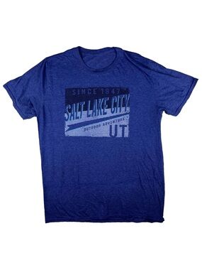 Salt Lake City Blue Medium Tshirt SLC Outdoor Travel Vacation Utah Retro Casual